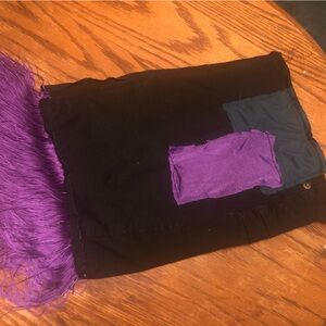 Black and Purple Women's Clutch Bag